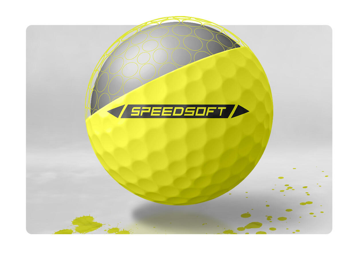 Golfballen Taylormade Speed Soft Geel 3/5