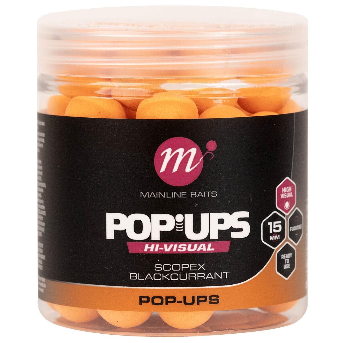 BOILIES POP-UP MAINLINE FLUO SCOPEX BLACK CURRANT 15MM/250ML