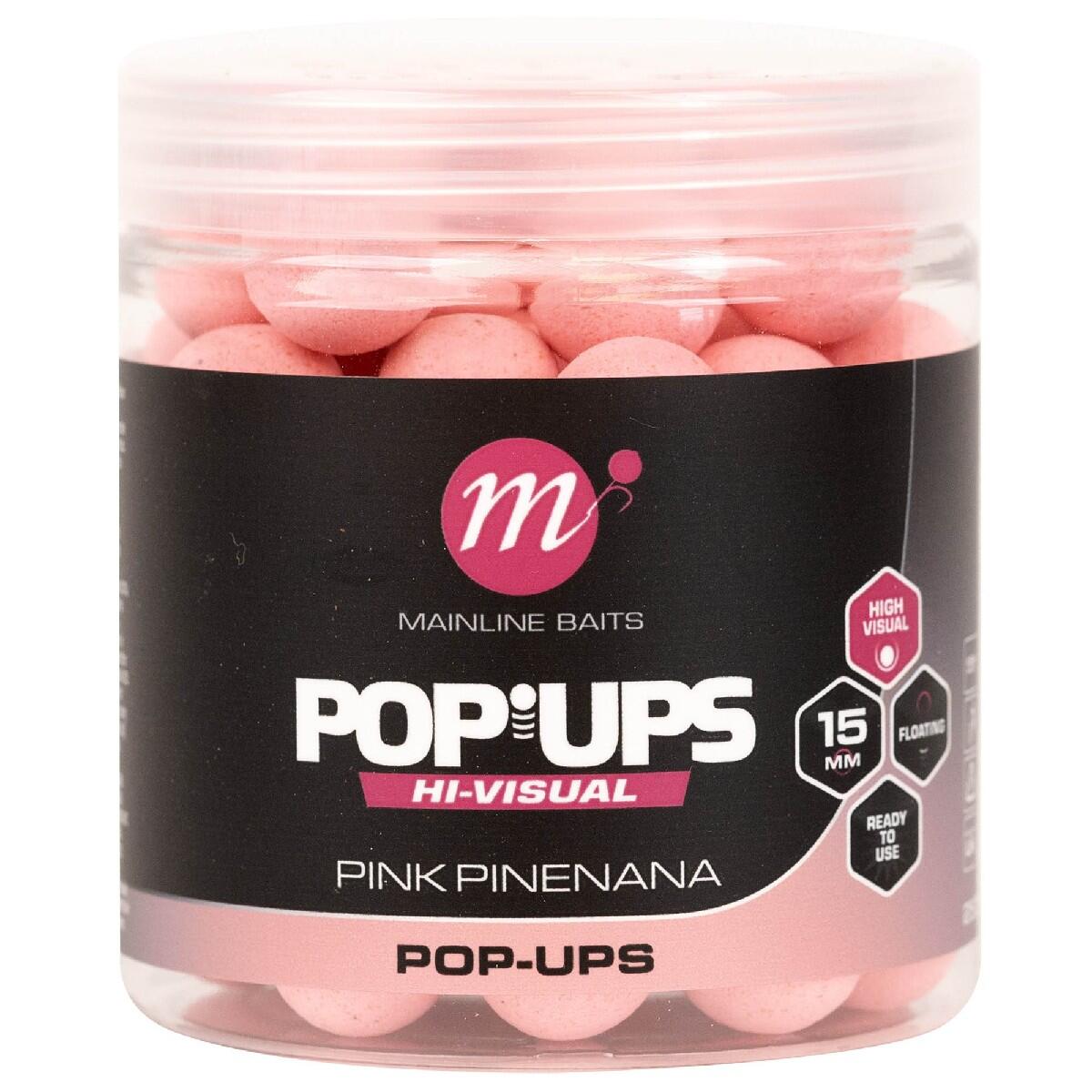 MAINLINE Mainline High Visual Pop-ups 15mm Pink Pinenana - Karper Pop Ups & Hookbaits