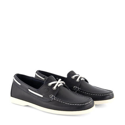 Ebeltoft Femme - Chaussures bateau - Cuir - Marine