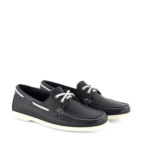 Ebeltoft Femme - Chaussures bateau - Cuir - Marine