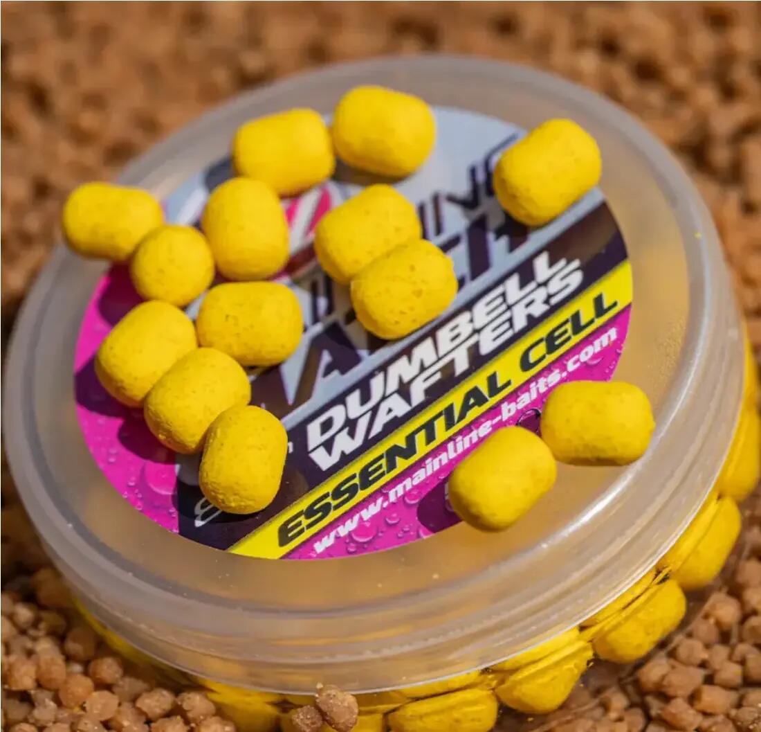 DUMBELL MAINLINE WAFTERS MATCH YELLOW ESSENTIAL CELL 6MM 3/3