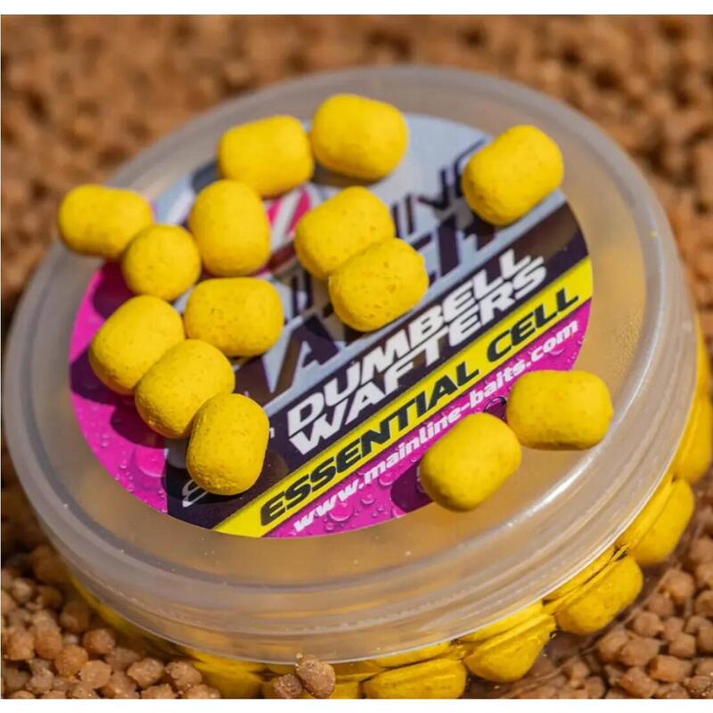 DUMBELL MAINLINE WAFTERS MATCH YELLOW ESSENTIAL CELL 10MM