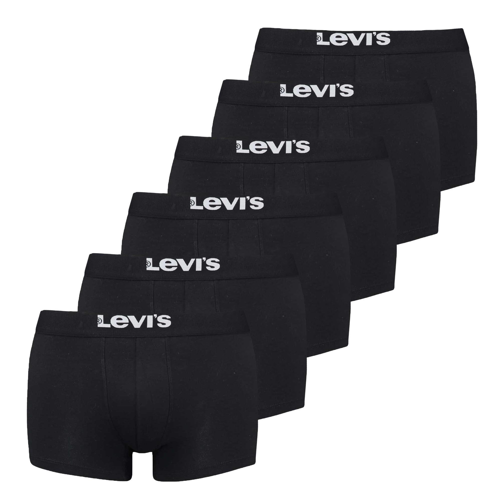 LEVI'S Boxershort Herren 6er Pack Stretch-SOLID BASIC TRUNK ORG CO 6P ECOM