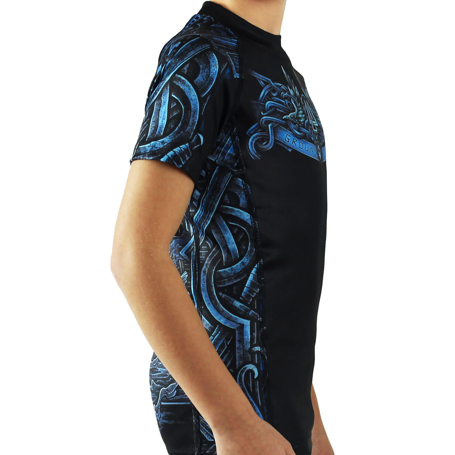 Rashguard dla dzieci Ground Game Viking z krótkim rękawem 3/4