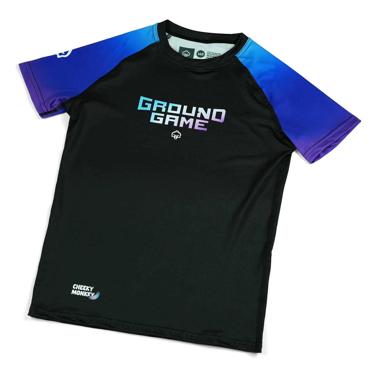 Rashguard dla dzieci Ground Game Cheeky Monkey z krótkim rękawem 5/6