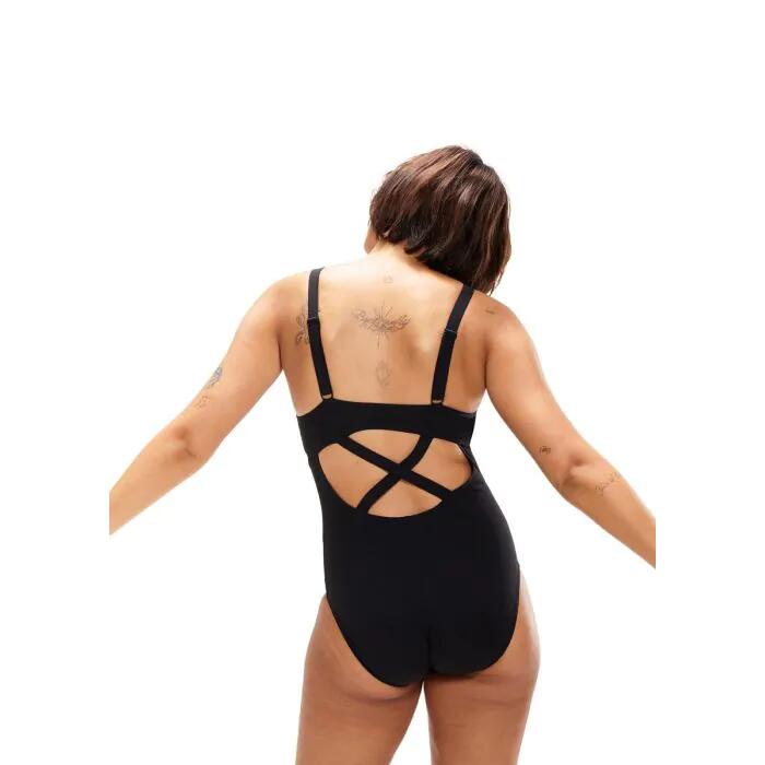 Costume da bagno modellante Speedo da donna con allacciatura - Nero - Taglia 32 6/7