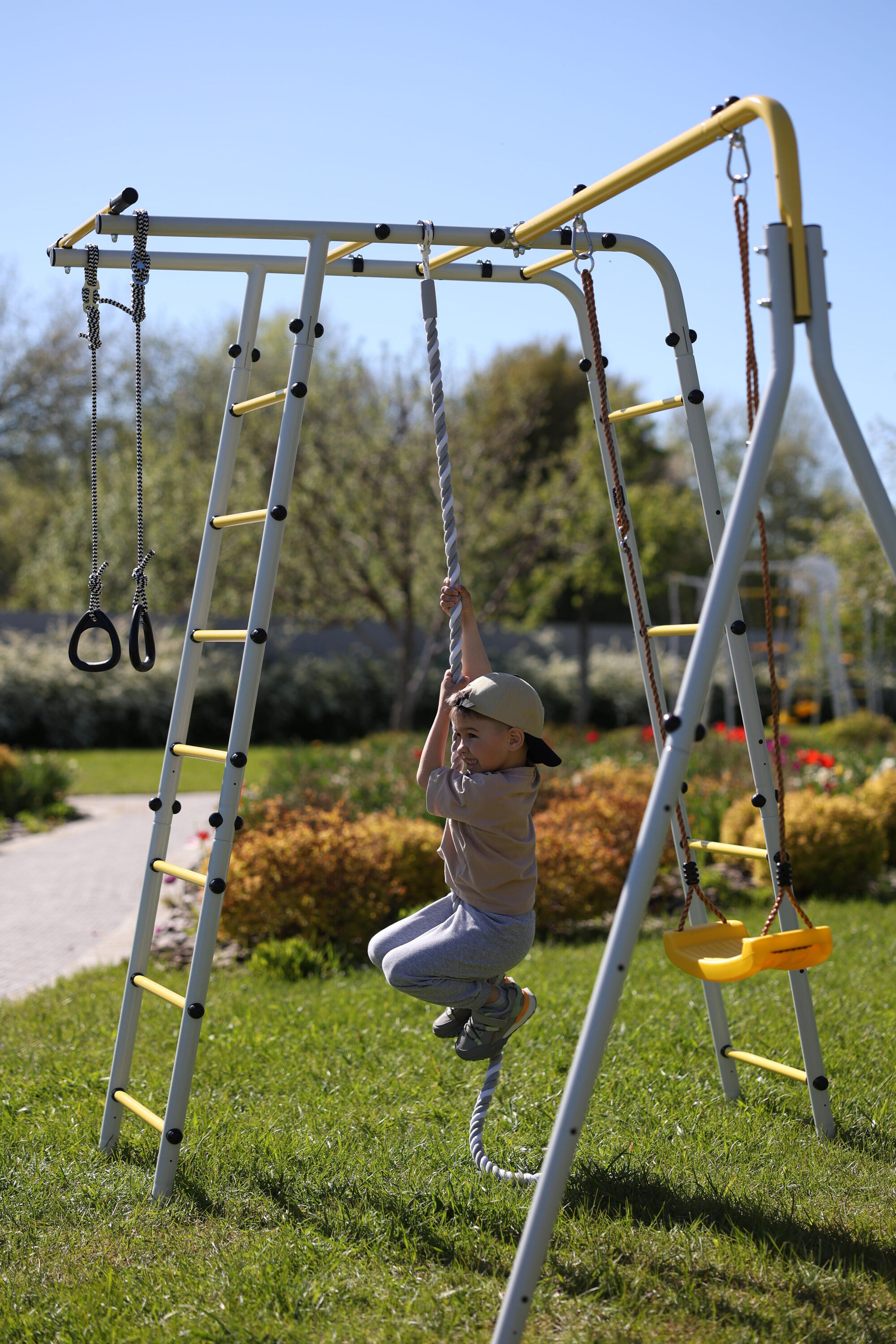 Klettergerüst JGG3 Outdoor Stahlkonstruktion mit Zubehör 6/7