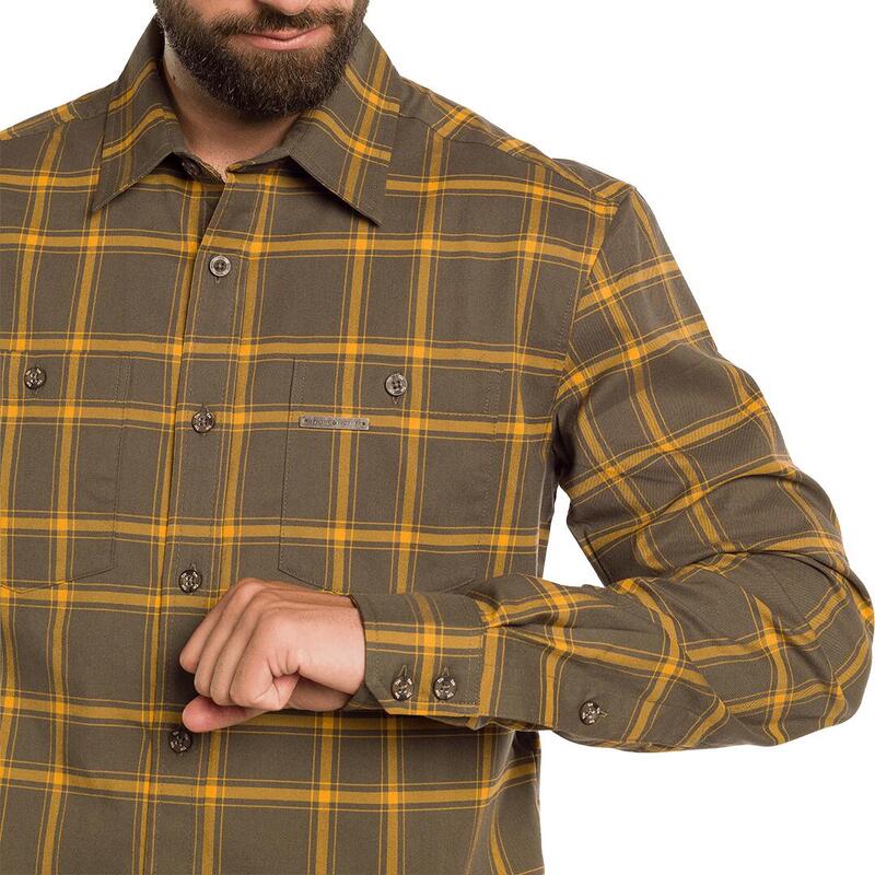 Camisa de manga larga para Hombre Trangoworld Zernez Marrón