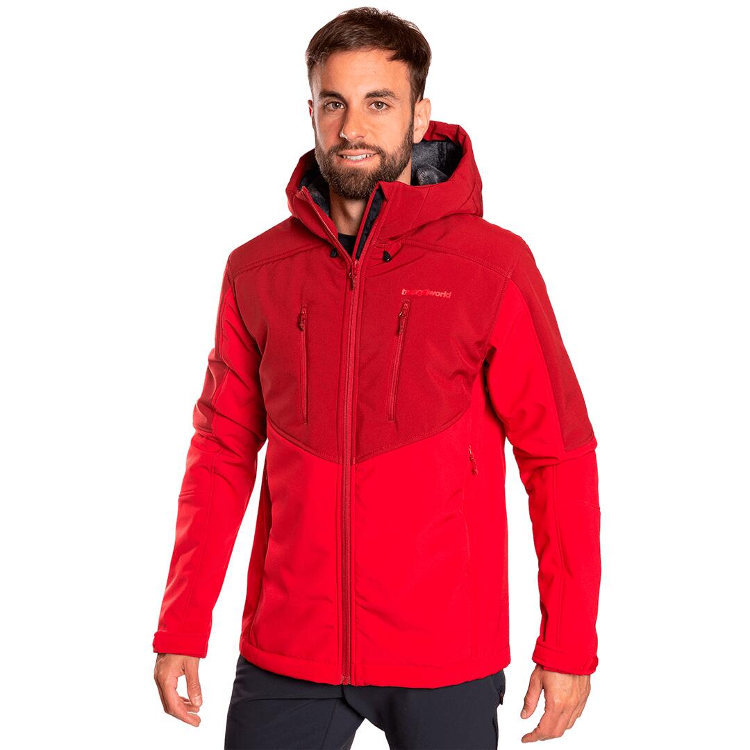 Softshell para Hombre Trangoworld Chantar Rojo/Rojo 3/7