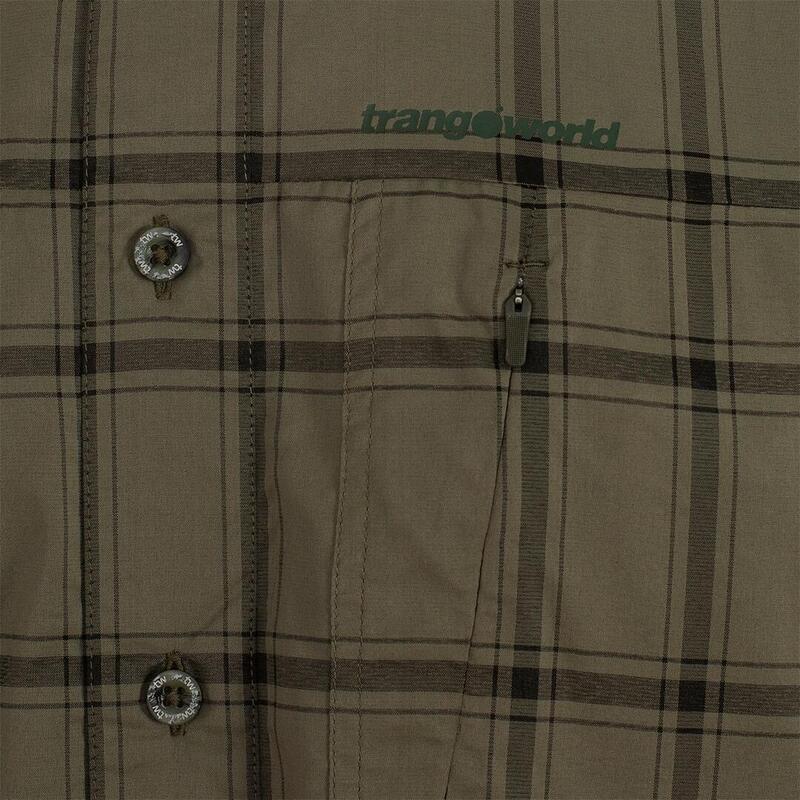 Camisa de manga corta para Hombre Trangoworld Pomball Verde/Gris