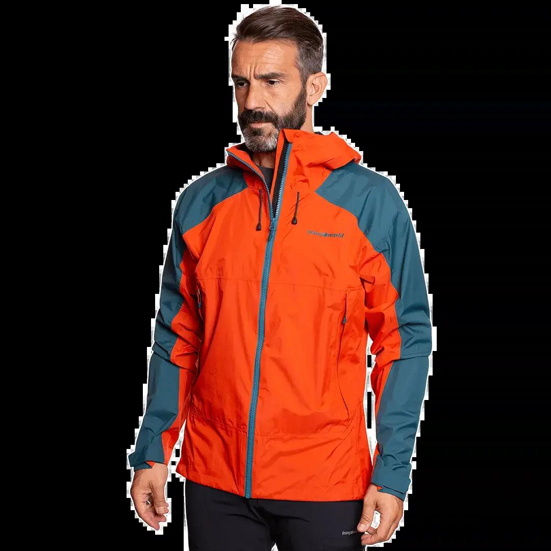 Chaqueta para Hombre Trangoworld Kilimanjaro Naranja/Gris/Azul Impermeable 3/7