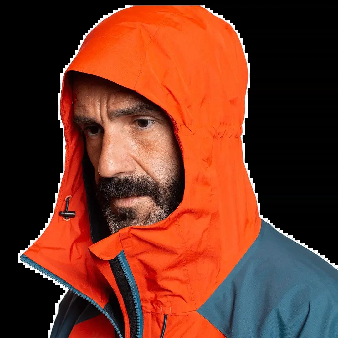 Chaqueta para Hombre Trangoworld Kilimanjaro Naranja/Gris/Azul Impermeable 5/7