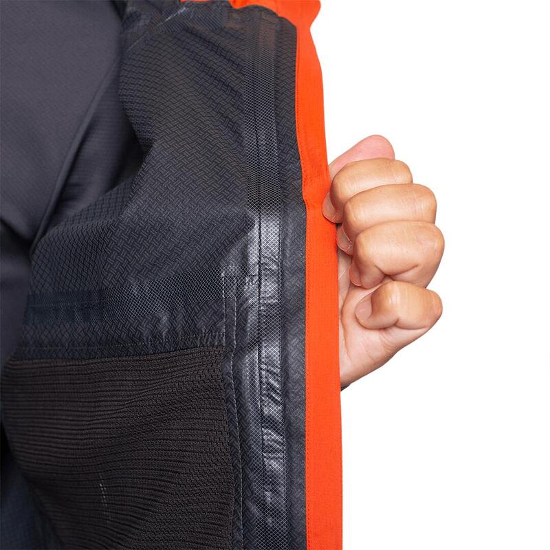 Chaqueta para Hombre Trangoworld Kilimanjaro Naranja/Gris/Azul Impermeable