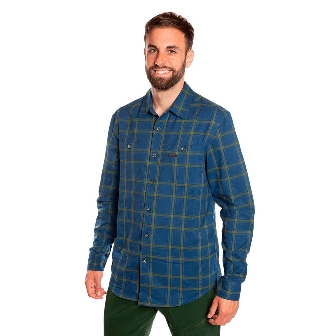 Camisa mangas largas para Hombre Trangoworld Zernez Azul 3/6