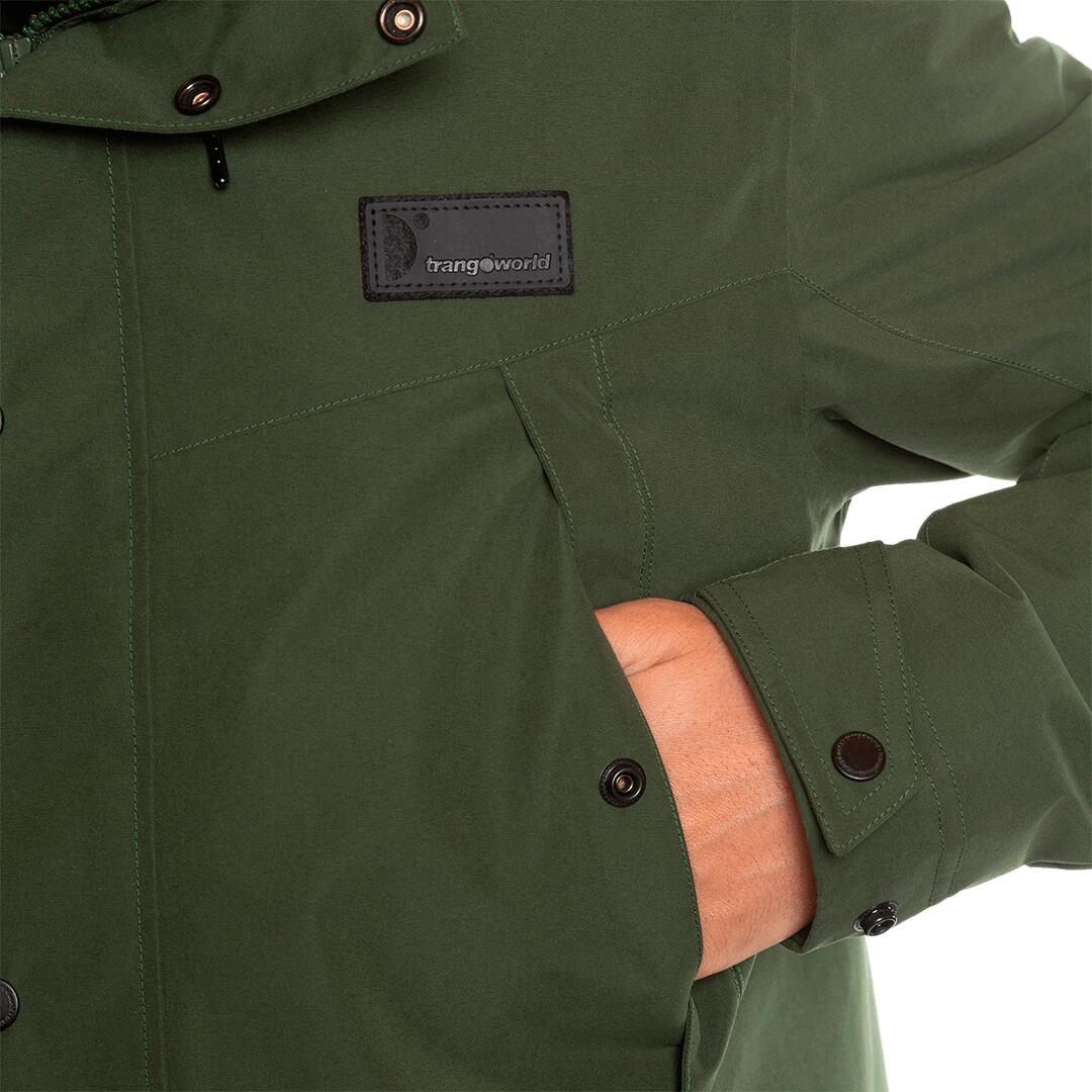 Parka para Hombre Trangoworld Baden termic Verde/Negro Impermeable 6/7