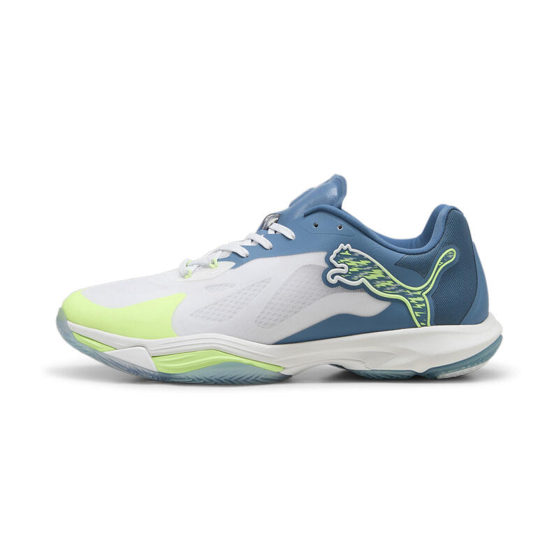 Vantage NITRO™ indoorschoenen PUMA White Blue Horizon Fizzy Apple Yellow