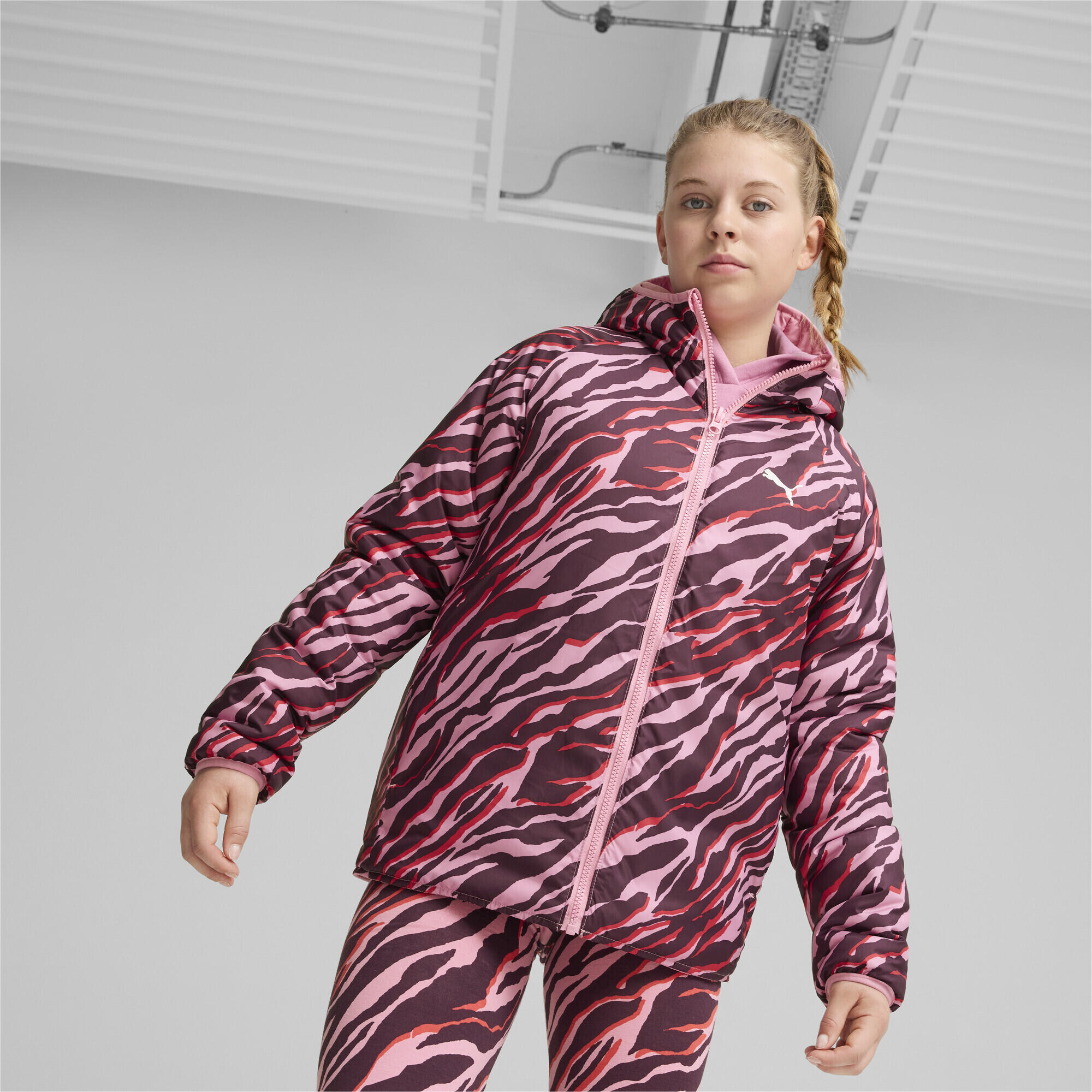 Oboustranná Puffer Jacket Youth PUMA Mauved Out Pink 4/7