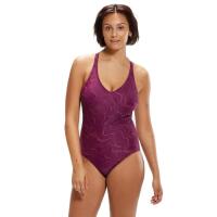 Speedo Lexi Printed Swimsuit - Deep Plum 1/6