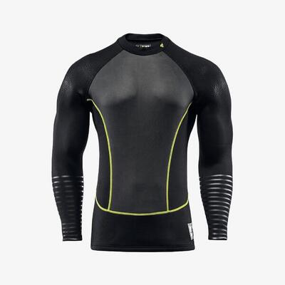 Top con Neoprene 2mm Rinforzato Canoa Kayak e SUP Adulto - Nero/Giallo