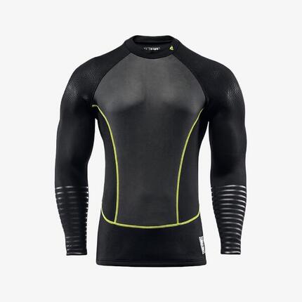 Top canoë kayak adulte en néoprène 2 mm renforcé caoutchouté - Noir/Jaune