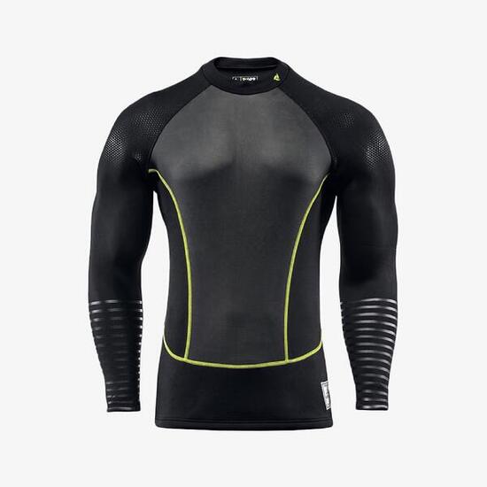 Top con Neoprene 2mm Rinforzato Canoa Kayak e SUP Adulto - Nero/Giallo