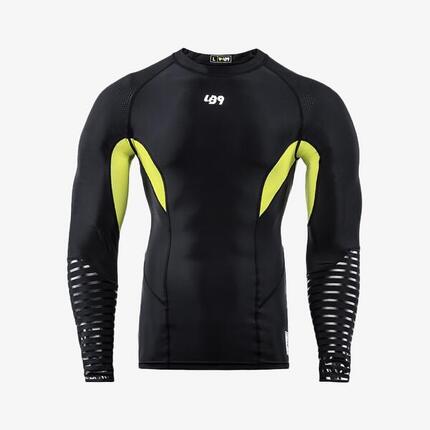 Camiseta Rashguard de compresión anti-UV para piragüismo, kayak y SUP - Negro