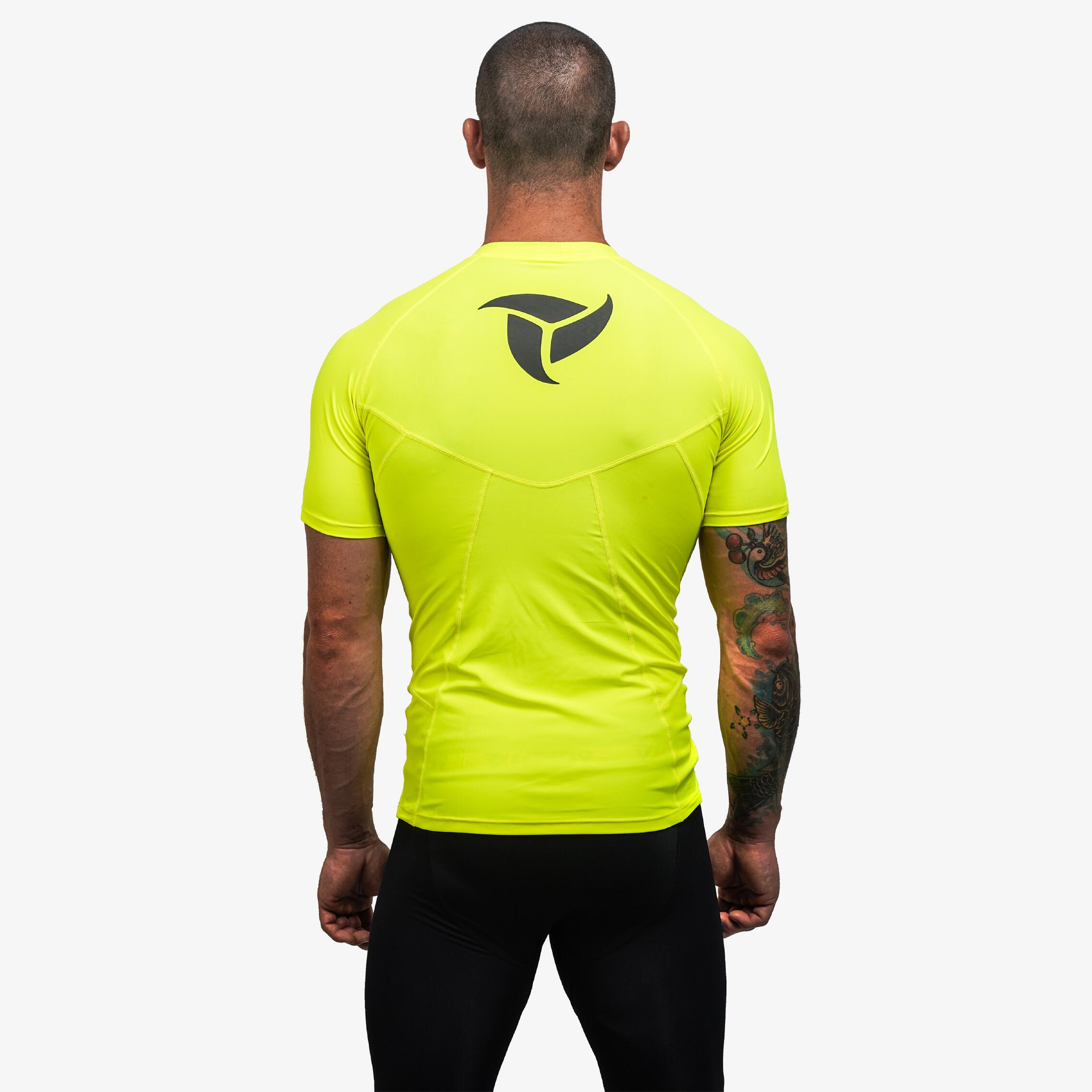 Rashguard Uomo Manica Corta - Maglietta Anti UV UPF 50 , Per Nuoto - Foto 3