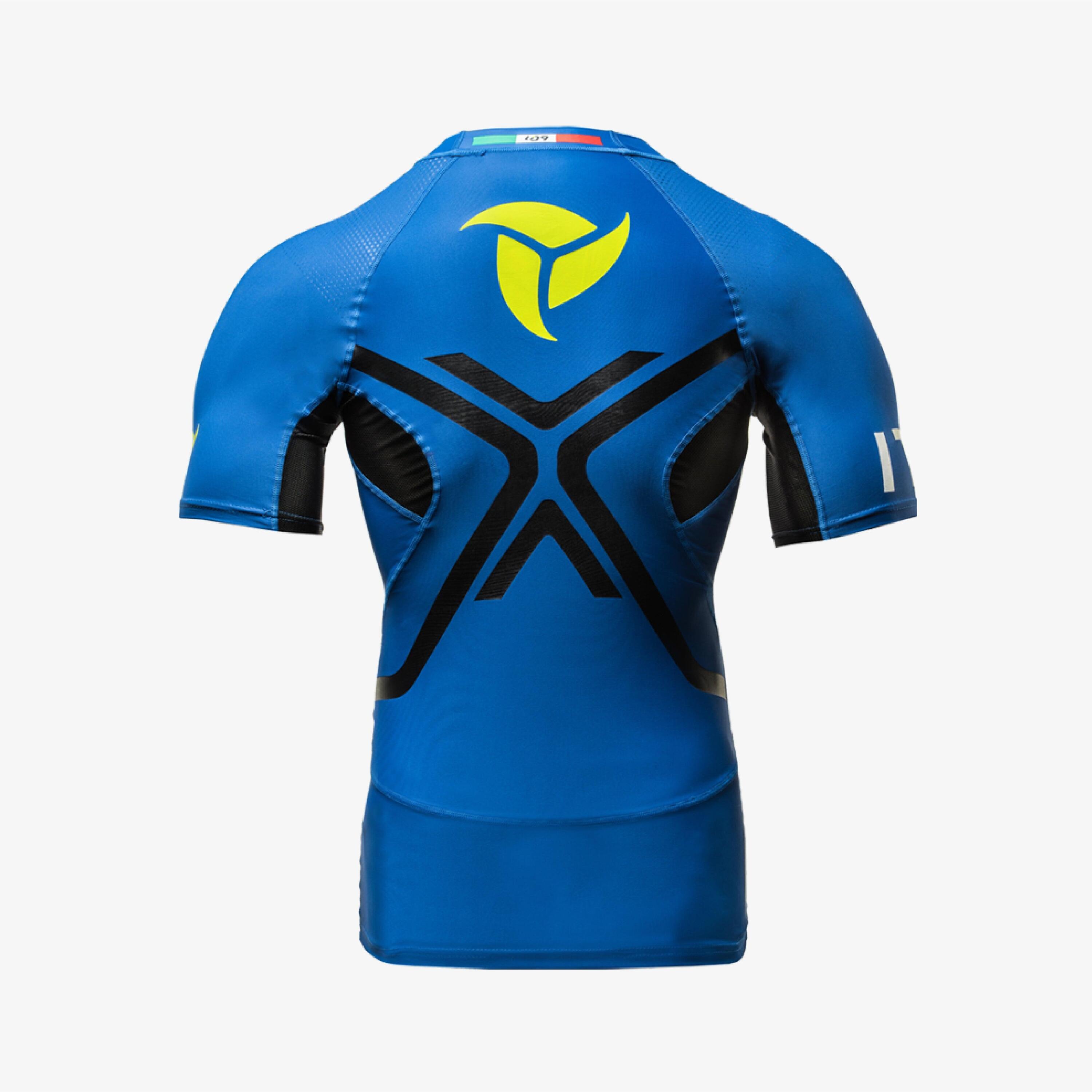 Rashguard adulte sports nautiques manches courtes protection UV 3/5