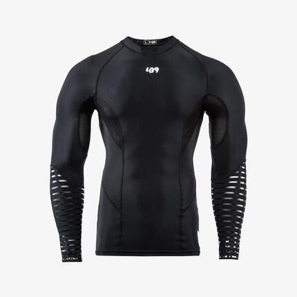 Camiseta Rashguard de compresión anti-UV para piragüismo, kayak y SUP - Negro