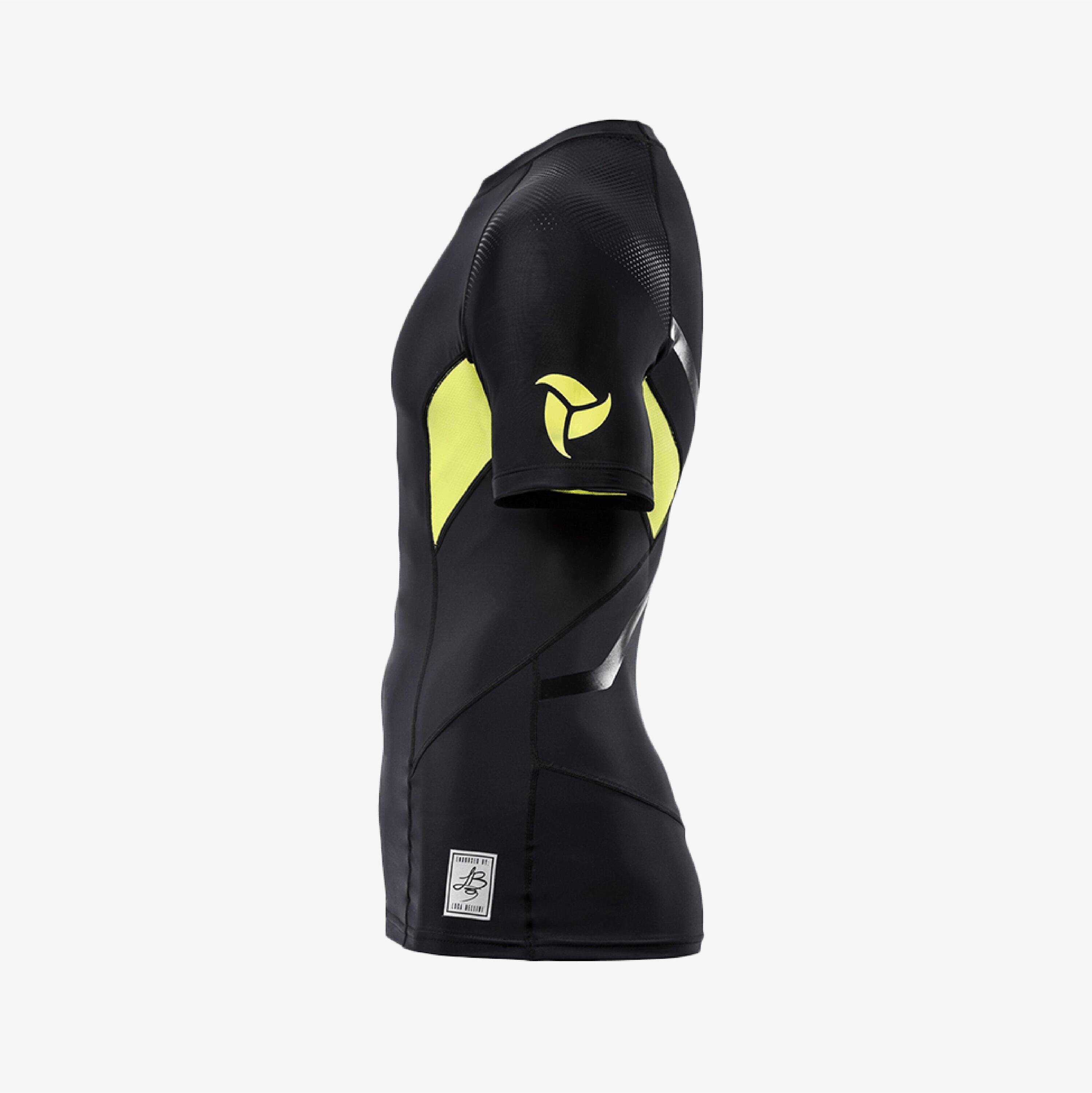 Rashguard adulte sports nautiques manches courtes protection UV 3/5