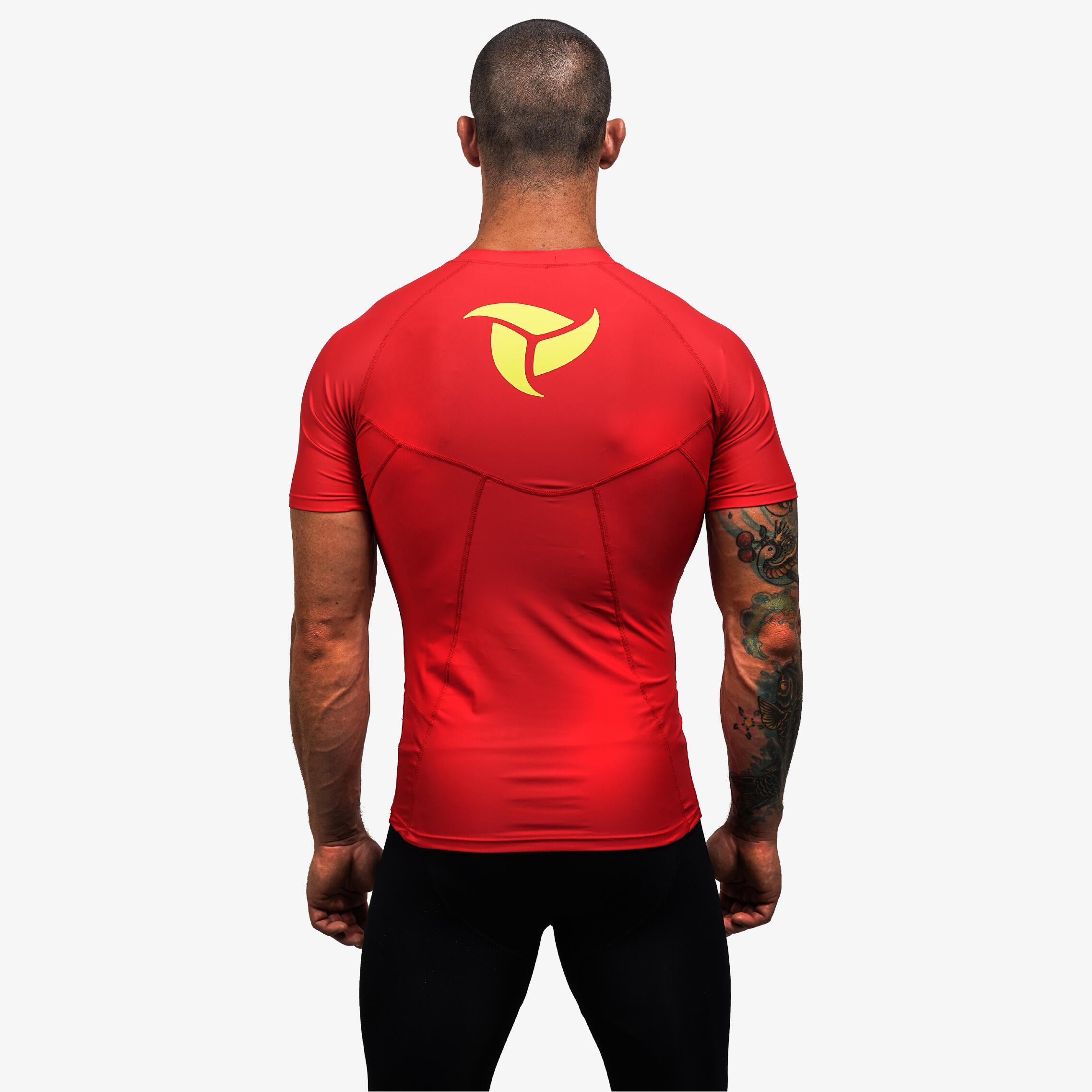Rashguard adulte sports nautiques manches courtes protection UV 5/6