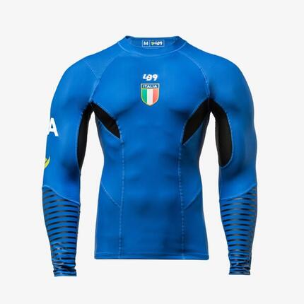 Camiseta Rashguard de Compresión anti-UV para piragüismo, kayak y SUP - Azul ITA