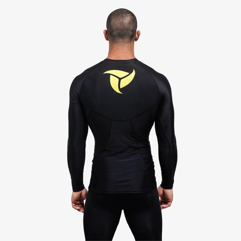 Maglia Anti UV Rashguard per Canoa, Kayak e SUP - Nera