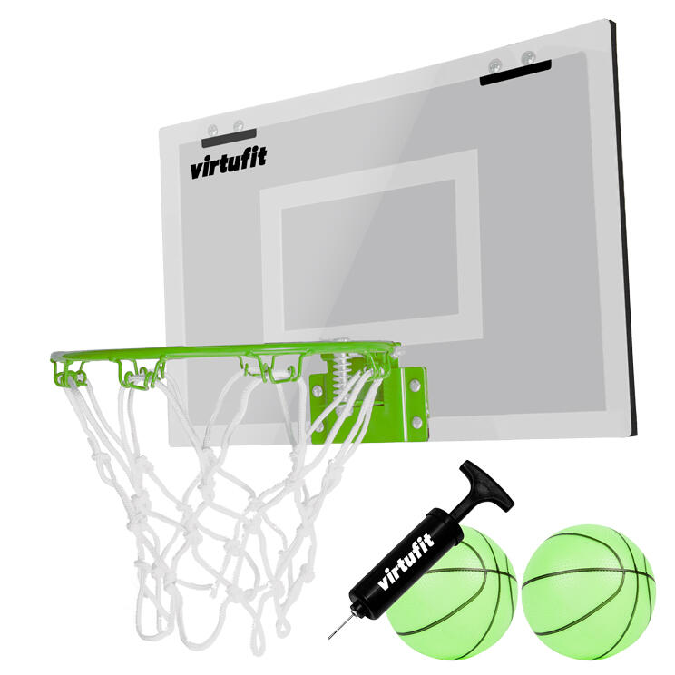 VIRTUFIT Tabellone da basket – Mini tabellone da basket professionale con 2 palline e pom