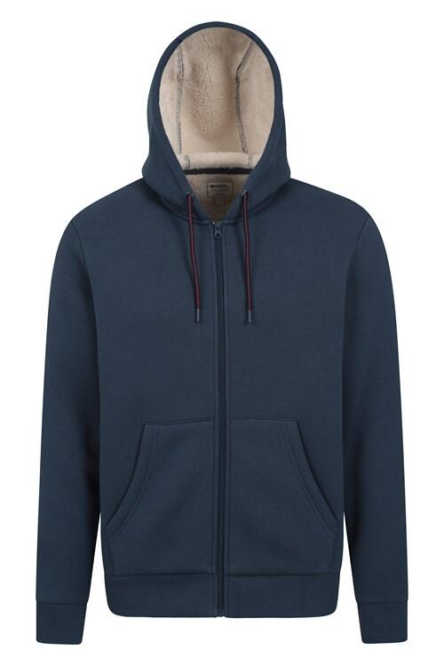 Mountain Warehouse Mens Dalton Borg Lined Full Zip Hoodie