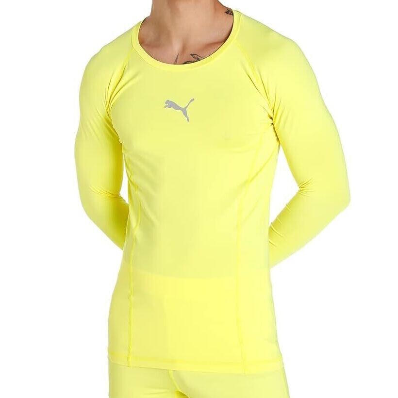 Blouse Puma Liga Baselayer Tee Ls, Yellow, Men
