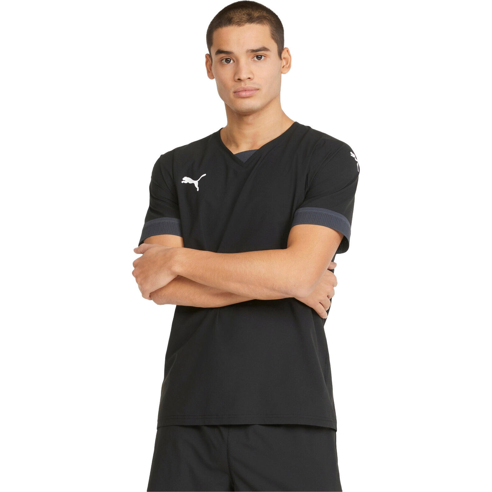 Puma TeamFinal Mens Black Training T-Shirt 1/5