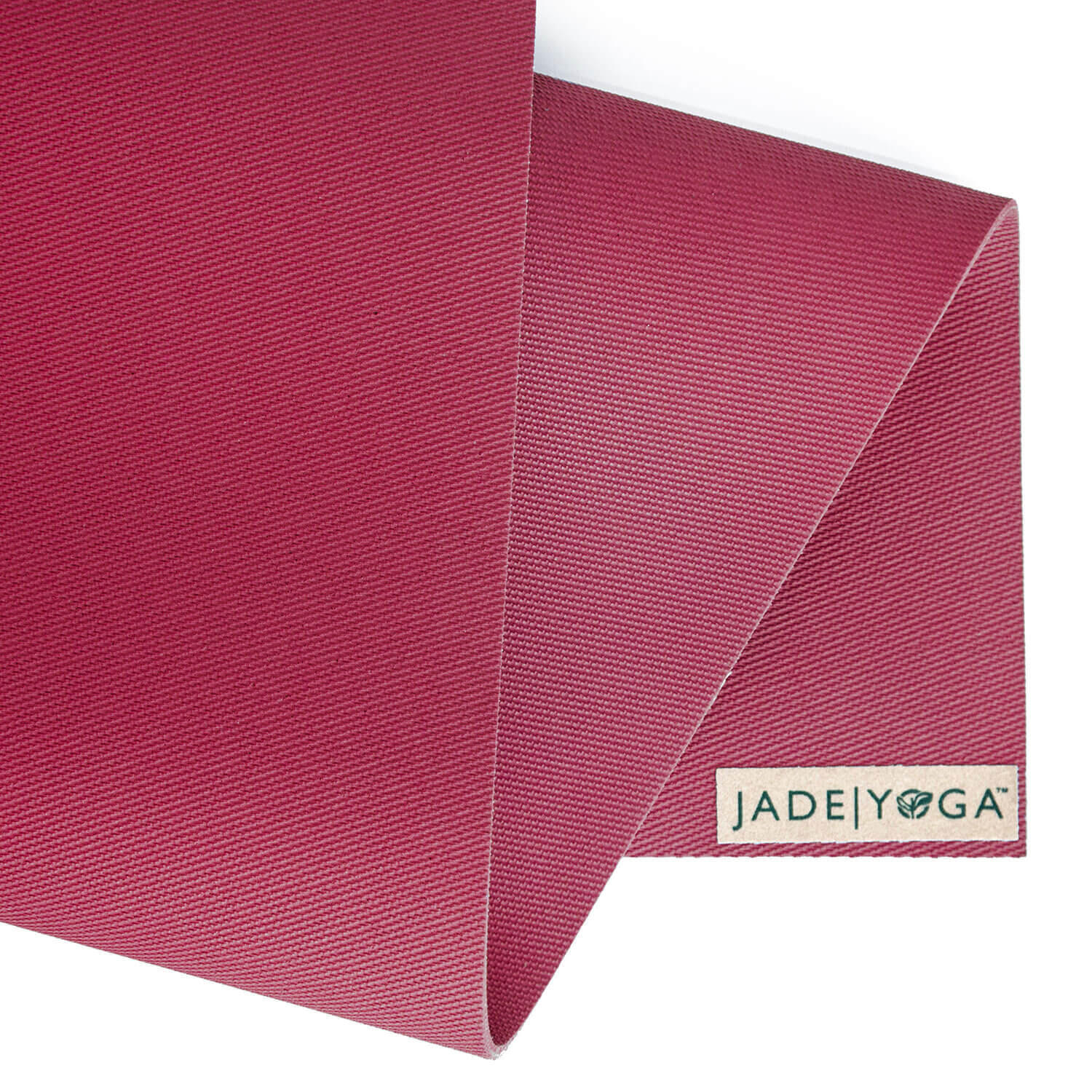 Jade Yoga Harmony 68 Inch Yoga Mat 5mm - Raspberry 2/3