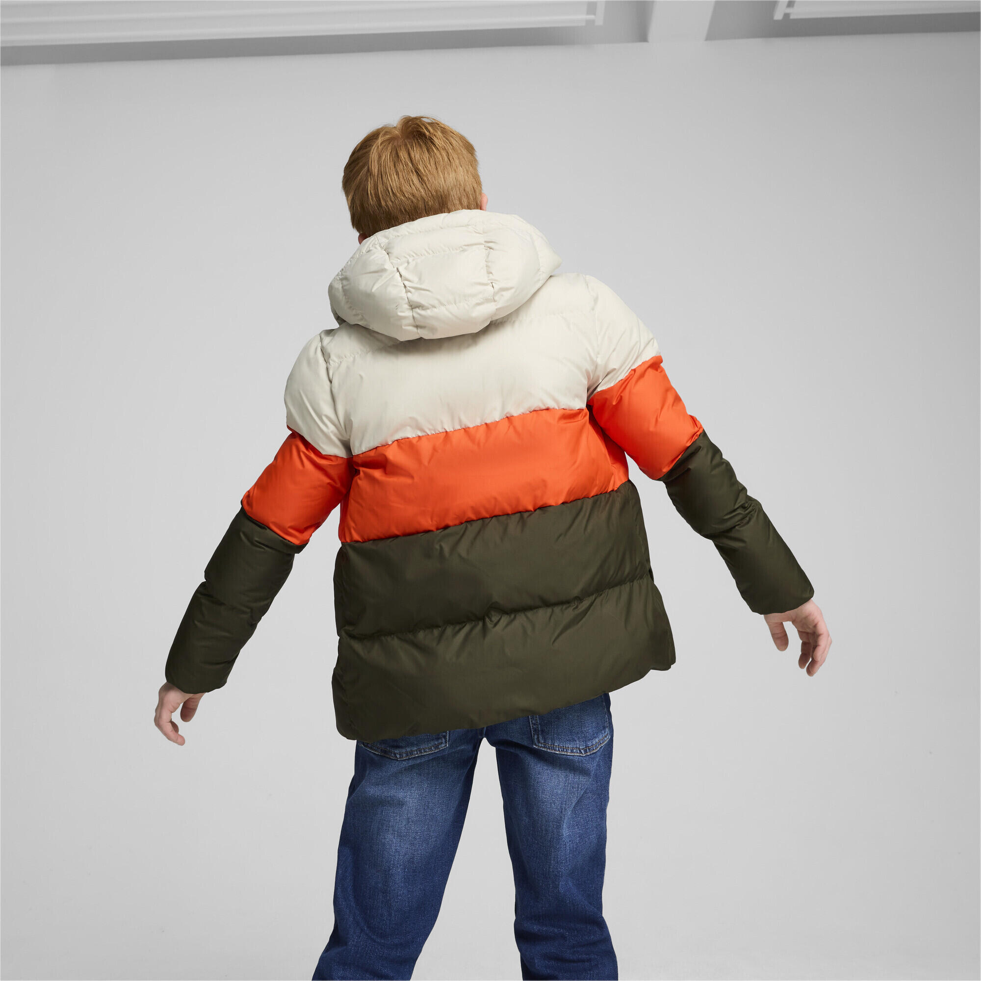 Poly Pufferjacke mit Kapuze Jugendliche PUMA Dark Olive Green 7/7