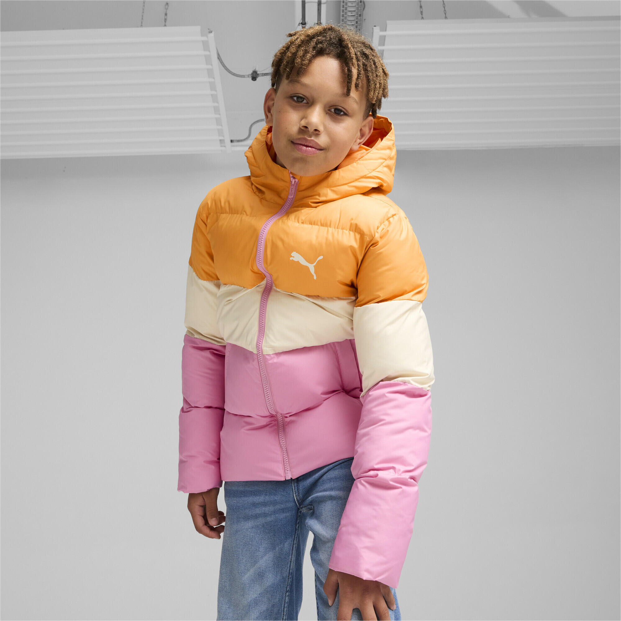 Chaqueta acolchada con capucha Poly Niño PUMA Mauved Out Pink 5/7