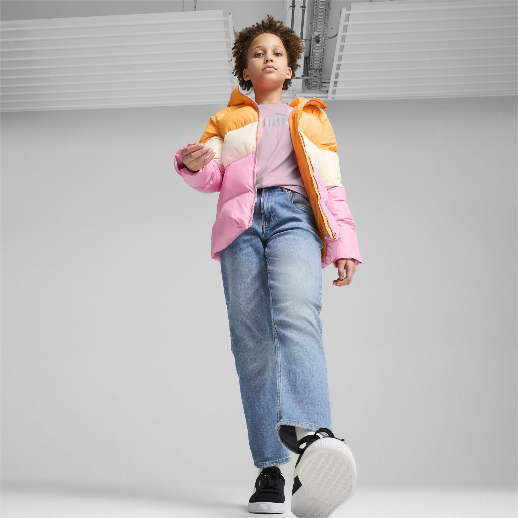 Chaqueta acolchada con capucha Poly Niño PUMA Mauved Out Pink 7/7