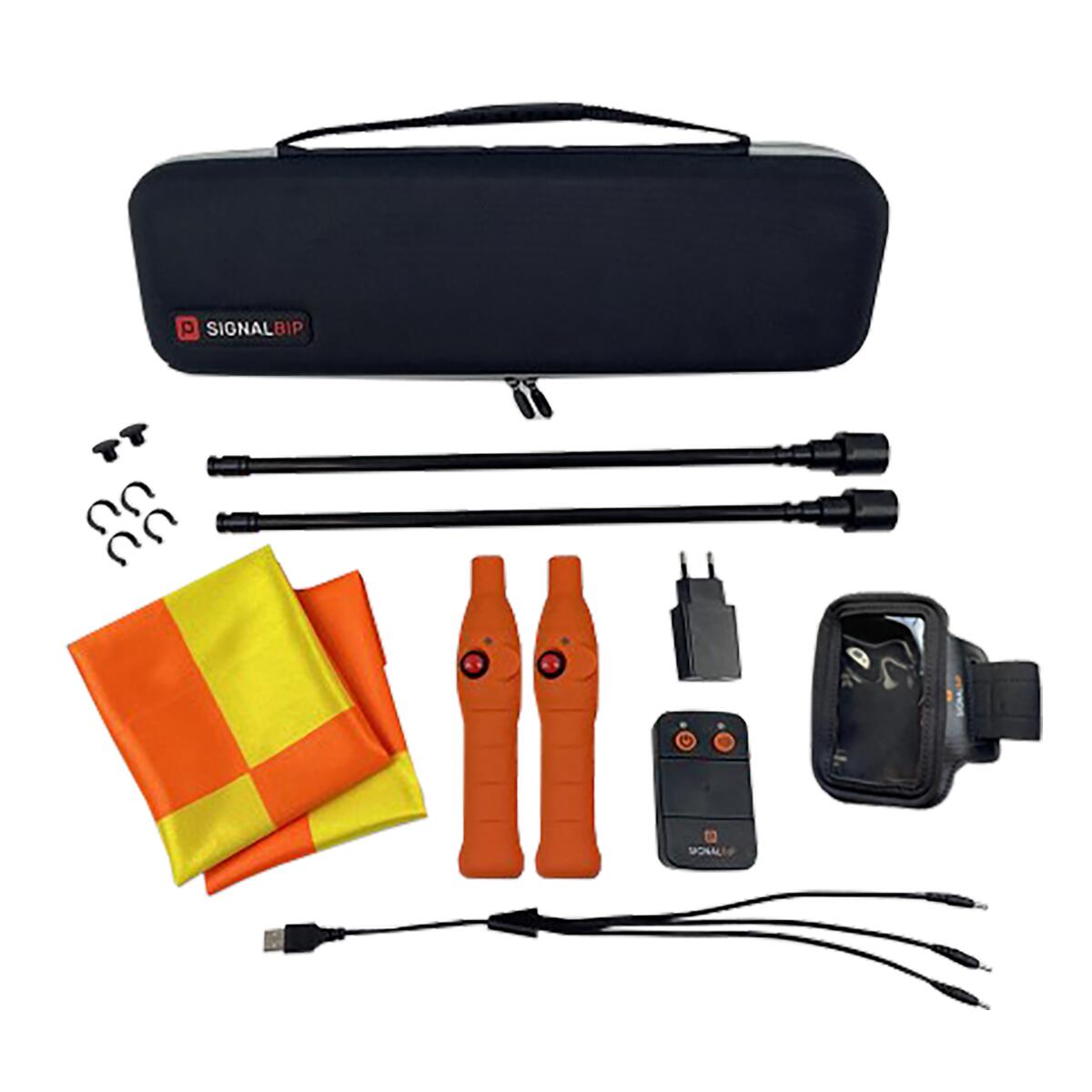 KIT DRAPEAUX DE TOUCHE ELECTRONIQUE noir 3/4