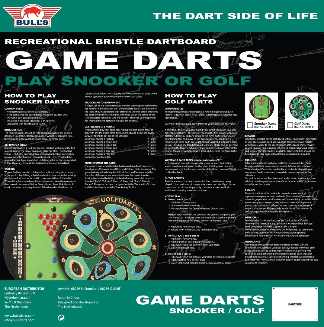 Bull's Game Dartboard Golf 5/5