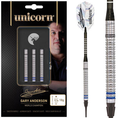 Unicorn softtip w.c gary anderson phase 3 90% 18 gram