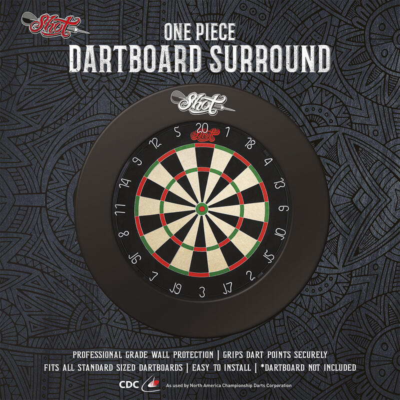Shot 1pce Dartboard Surround Black SHOT Decathlon.nl