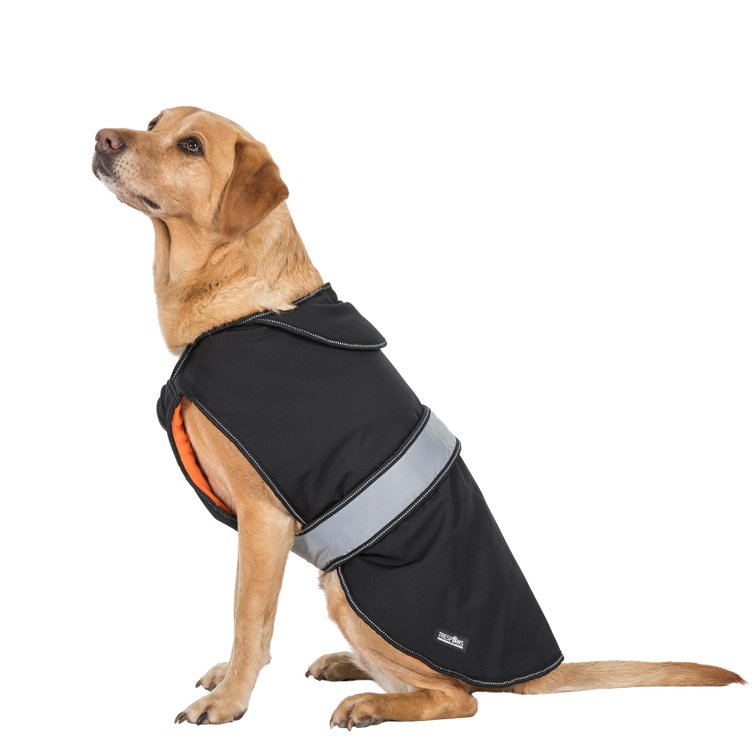 TRESPAWS Fleece Lined Softshell Dog Jacket with Harness Access Point Butch