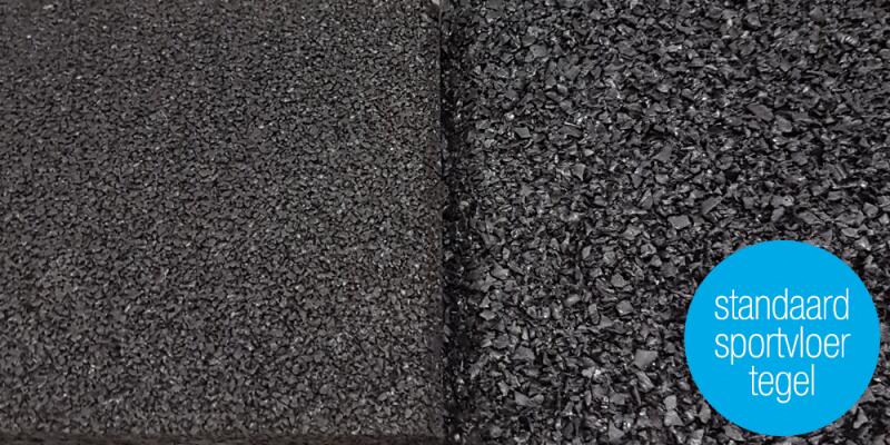 Piastrella puzzle in gomma 15 mm - 50 x 50 cm - Nera - Parte laterale 2/2