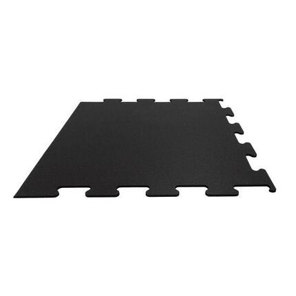 Carreau de puzzle de sol sportif 10 mm - 106 x 106 cm - Pièce latérale noire