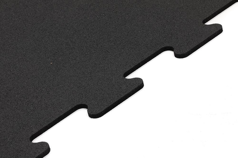 Carrelage Puzzle Sol sportif 10mm - 106x106cm - Pièce d'angle Noir 5/6